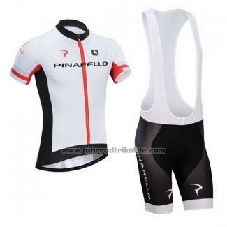 2014 Fahrradbekleidung Pinarello Shwarz und Wei Trikot Kurzarm und Tragerhose