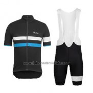 2015 Fahrradbekleidung Rapha Shwarz und Blau Trikot Kurzarm und Tragerhose