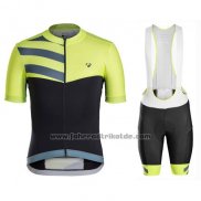 2016 Fahrradbekleidung Trek Bontrager Grun und Shwarz Trikot Kurzarm und Tragerhose