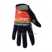 2017 Bahrain Merida Langfingerhandschuhe Radfahren