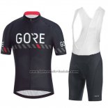 2018 Fahrradbekleidung Gore C3 Shwarz Trikot Kurzarm und Tragerhose