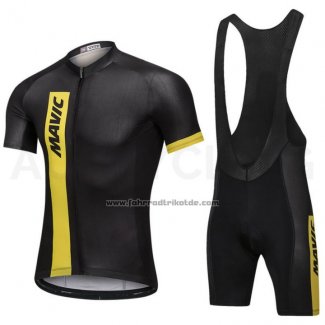 2018 Fahrradbekleidung Mavic Shwarz Trikot Kurzarm und Tragerhose