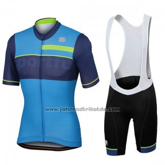 2018 Fahrradbekleidung Sportful Blau Trikot Kurzarm und Tragerhose