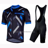 2019 Fahrradbekleidung Nalini Descesa 2.0 Shwarz Blau Trikot Kurzarm und Tragerhose