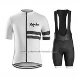 2019 Fahrradbekleidung Rapha Wei Shwarz Trikot Kurzarm und Tragerhose