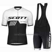 2019 Fahrradbekleidung Scott Shwarz Wei Trikot Kurzarm und Tragerhose