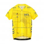 2019 Fahrradbekleidung Tour de France Gelb Trikot Kurzarm und Tragerhose(3)
