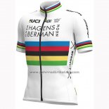 2019 Fahrradbekleidung UCI Weltmeister Androni Giocattoli Wei Trikot Kurzarm und Tragerhose