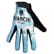 2020 Bianchi Langfingerhandschuhe Radfahren Blau Wei