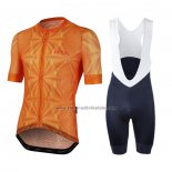 2020 Fahrradbekleidung Le Col Orange Trikot Kurzarm und Tragerhose