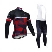 2020 Fahrradbekleidung Northwave Shwarz Rot Trikot Langarm und Tragerhose