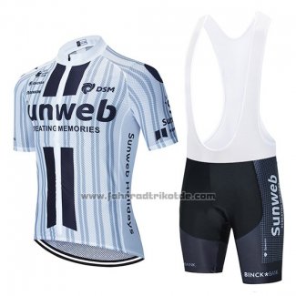 2020 Fahrradbekleidung Sunweb Wei Shwarz Trikot Kurzarm und Tragerhose