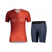 2021 Fahrradbekleidung Frau Nalini Orange Trikot Kurzarm und Tragerhose