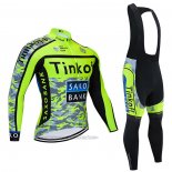 2021 Fahrradbekleidung Tinkoff Gelb Trikot Langarm und Tragerhose