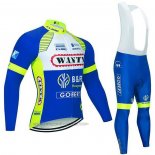 2021 Fahrradbekleidung Wanty-gobert Cycling Team Blau Wei Gelb Trikot Langarm und Tragerhose