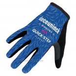 2022 Deceuninck Quick Step Langfingerhandschuhe Radfahren Blau