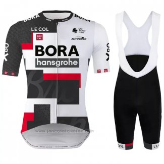 2022 Fahrradbekleidung Bora-Hansgrone Shwarz Wei Trikot Kurzarm und Tragerhose