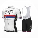 2023 Fahrradbekleidung Serbian Champion Bahrain Victorious Wei Rot Blau Trikot Kurzarm Und Tragerhose