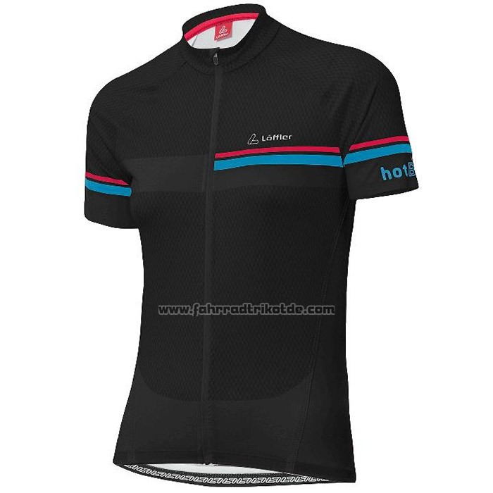 2020 Fahrradbekleidung Frau Loffler Rosa Blau Shwarz Trikot Kurzarm und Tragerhose