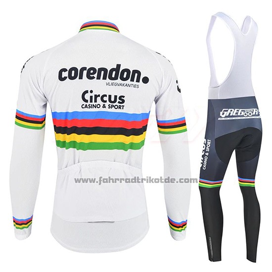 2019 Fahrradbekleidung UCI Weltmeister Corendon Circus Trikot Langarm und Tragerhose