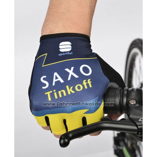2014 Saxo Bank Handschuhe Radfahren Gelb
