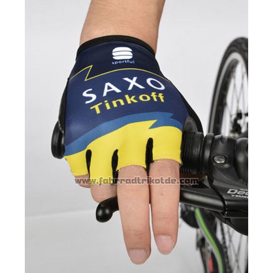 2014 Saxo Bank Handschuhe Radfahren Gelb